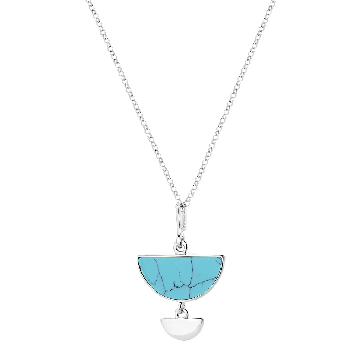 Naszyjnik srebrny z turkusem  Future